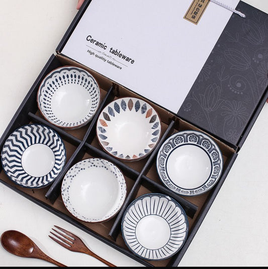 Japanese Bowls Set Of 6pc