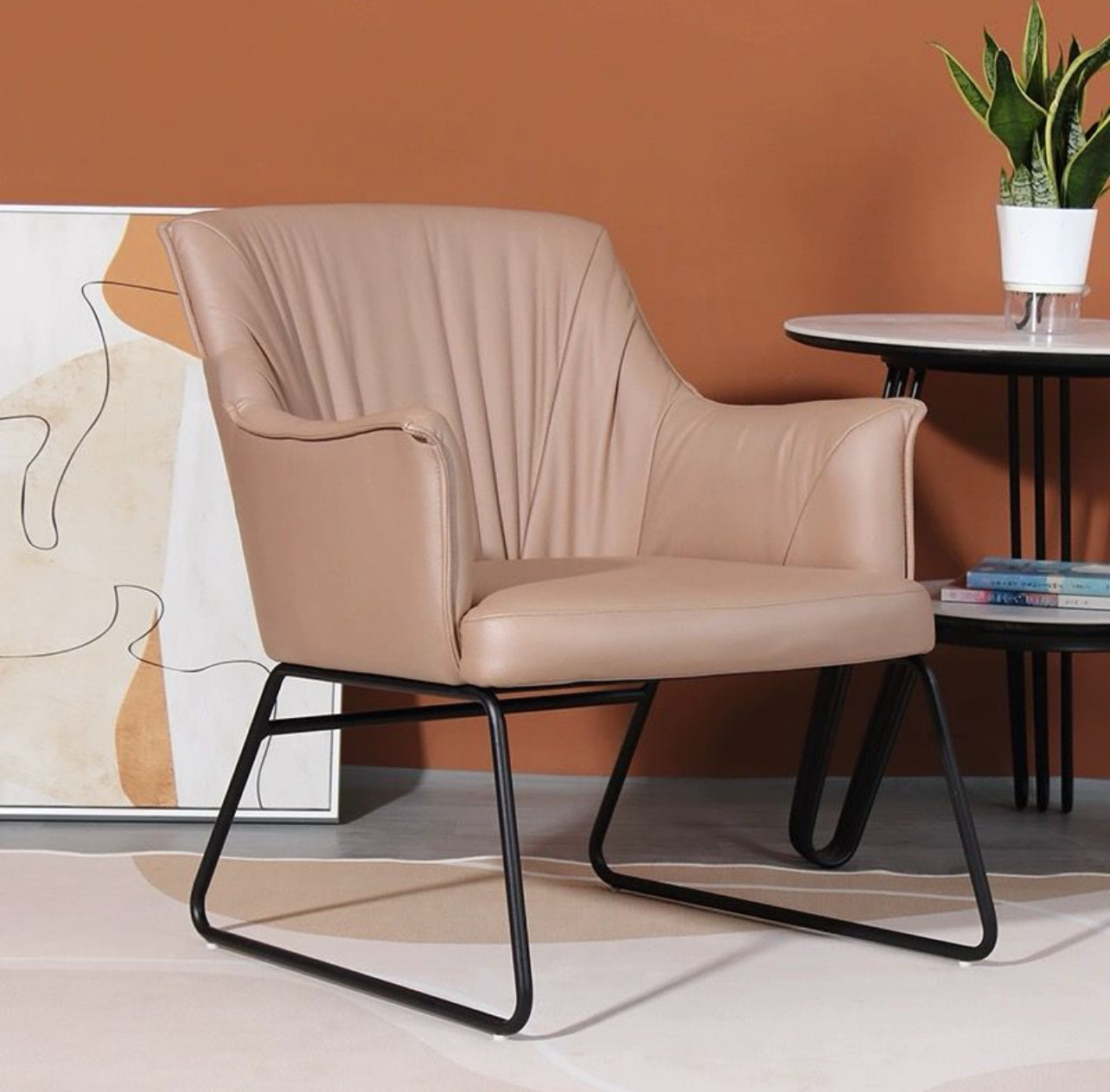 Modern Sofa Ground Office,Living Room Chair Nordic Armrest Luxury Bedroom Chairs Minimalist Look.