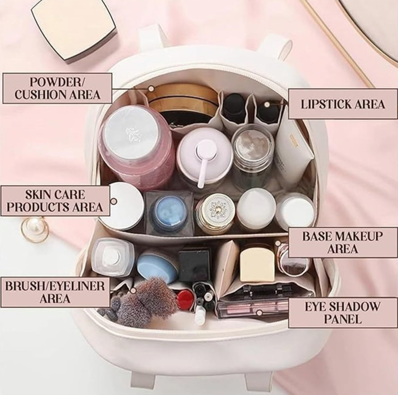 Multi-Layered Shell-Shaped Cosmetic Bag, PU Large Capacity Travel Makeup Bag, 2024 New Premium Make up Bag Various Options
