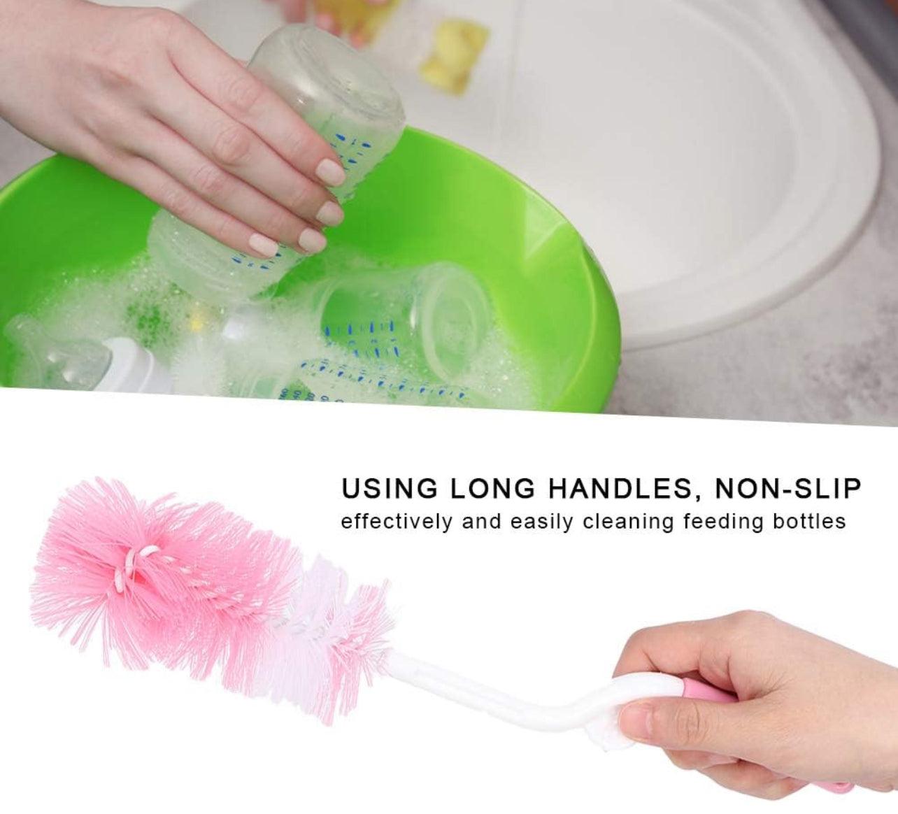 Bottle Brush, Practical 5 Pcs Feeding Bottle Cleaning Brush, Soft for Washing Cleaning Baby Bottle Feeding Bottle