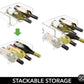 MHome Transparent Stackable Bottle & Wine Rack – 3 Bottle PET Organizer