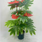 Artificial plant anthurium andraeanum lind plastic green plants-70cm