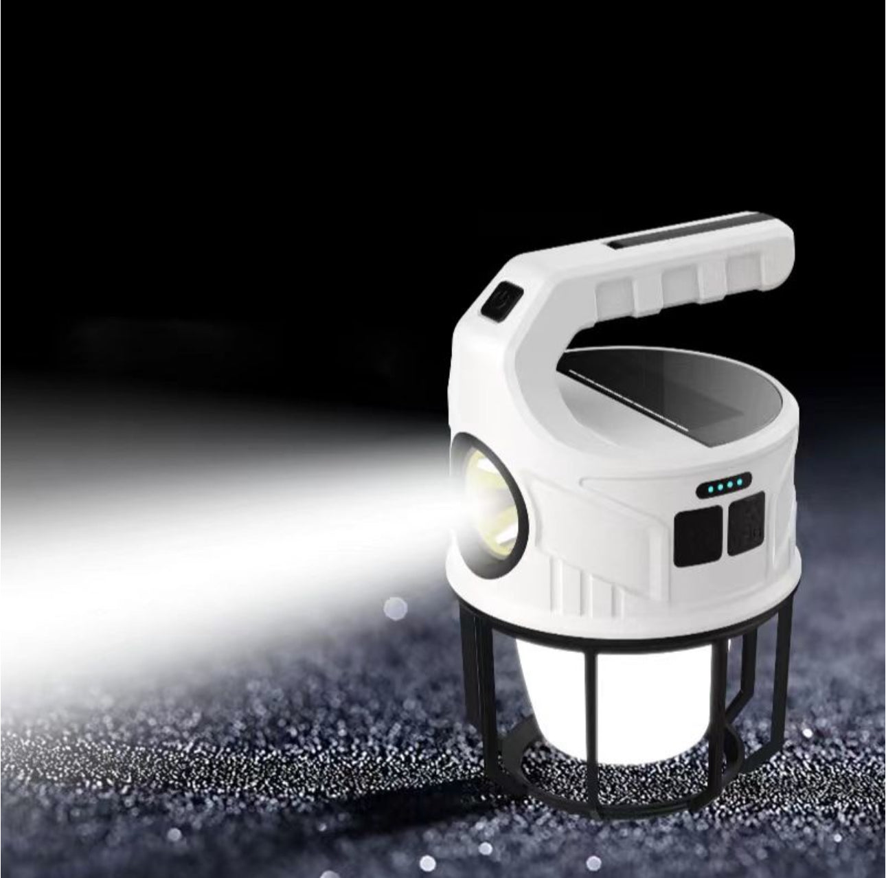 Outdoor Camping Multi-function Lantern-Solar & Type-C charging with hook