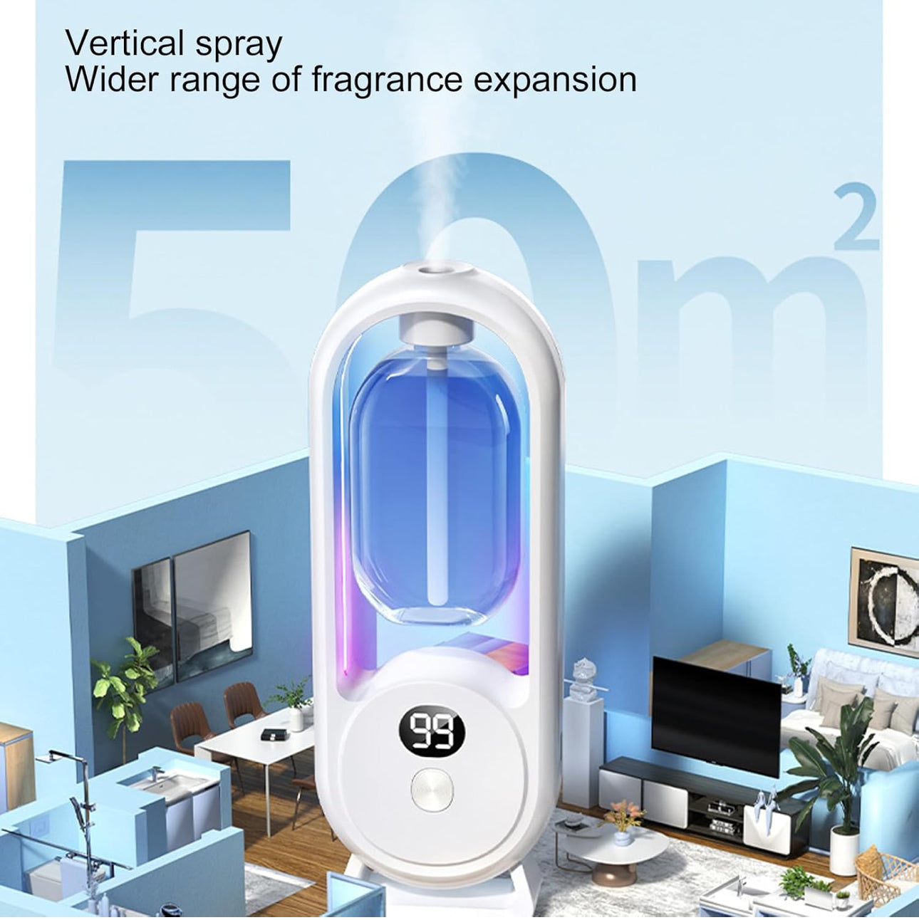 Automatic Aromatherapy Diffuser, Wall Mounted Machine Sprays Fragrance, Aroma Dispenser,Essential Oil Diffusers