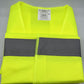 LIME REFLECTIVE ZIP 100gsm VEST SLEEVELESS – SOLID MESH – ID POUCH - LIME & ORANGE
