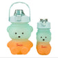 Bear Shaped Water Bottle with Built-In Straw and Carry Strap