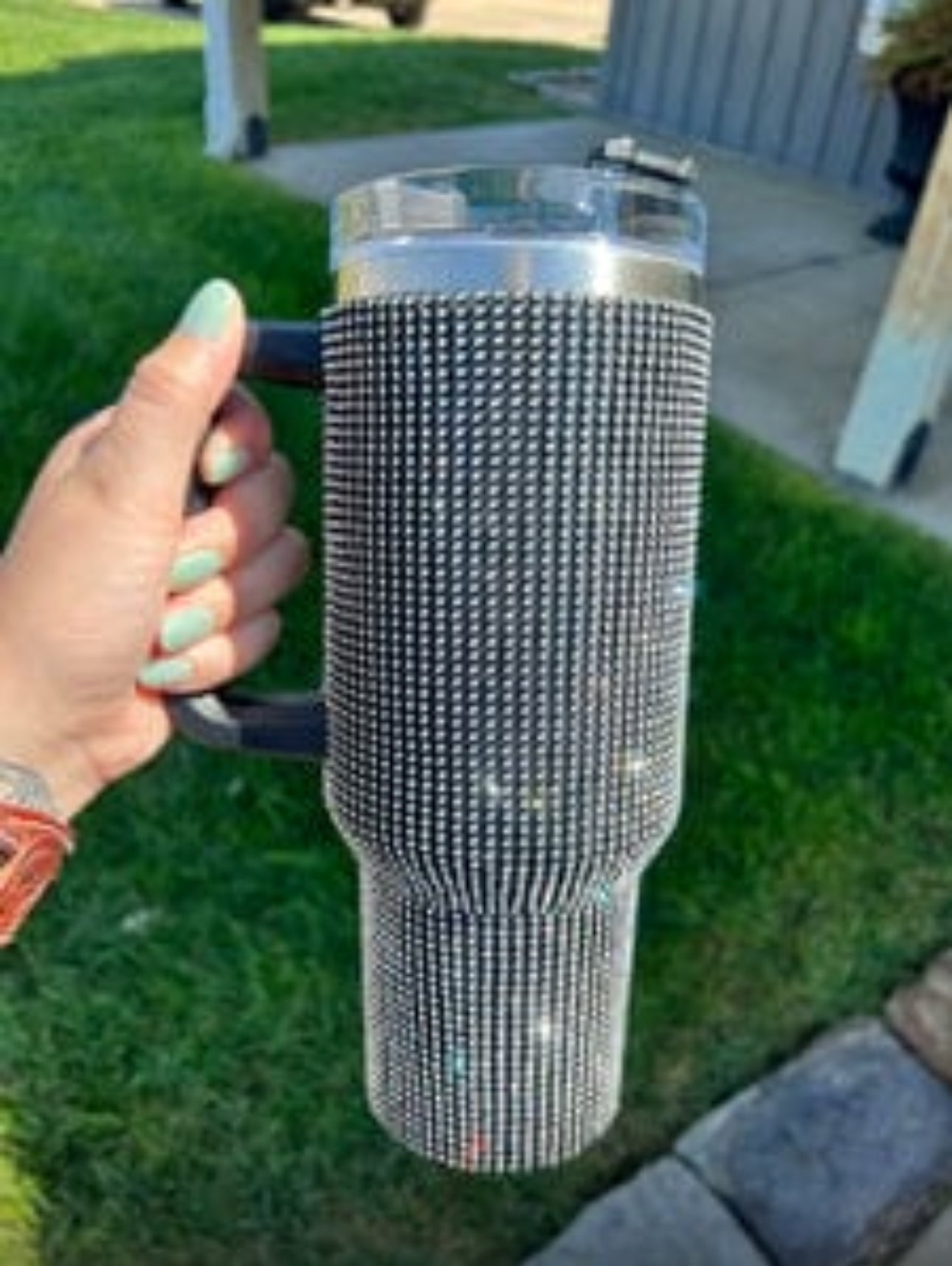 COW STUDDED TUMBLER (straw included) 40oz