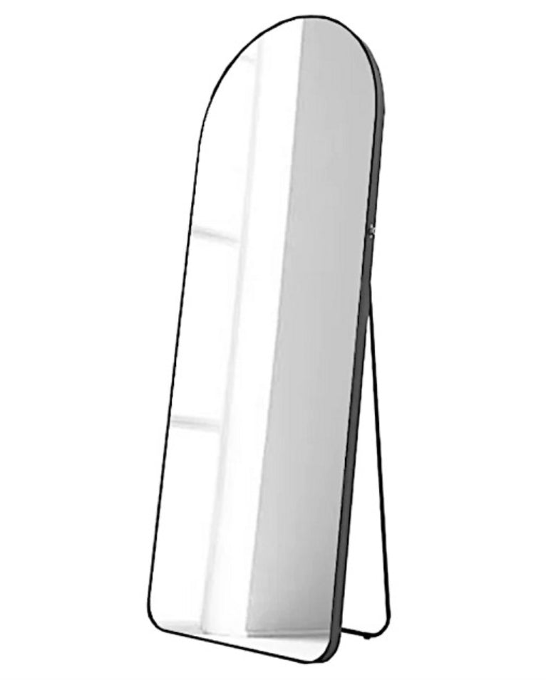 Full Length Mirror Standing or Wall Arched Design Full Length Mirror for Bedroom Wall Mirror with Aluminum Alloy Frame 160x50cm