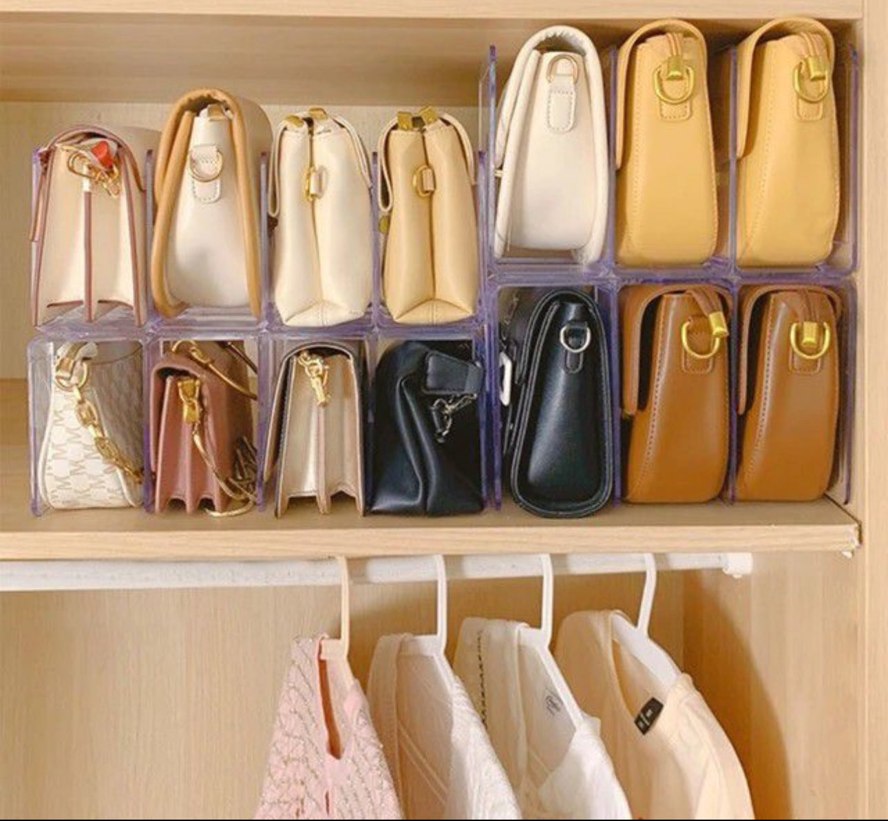 Acrylic Grid Handbag Organiser 3grid