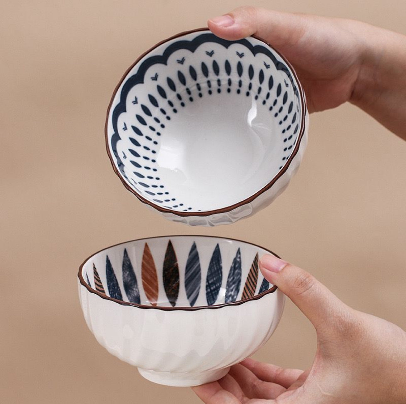 Japanese Bowls Set Of 6pc