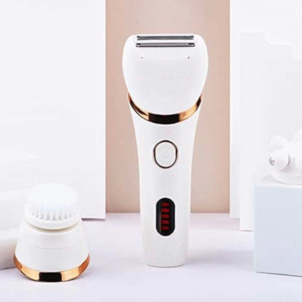 Electric Razor Set Assorted Painless Washable Portable Detachable Face Cleaner Brush Bikini Shaver Remover Shaver Massager 3:1