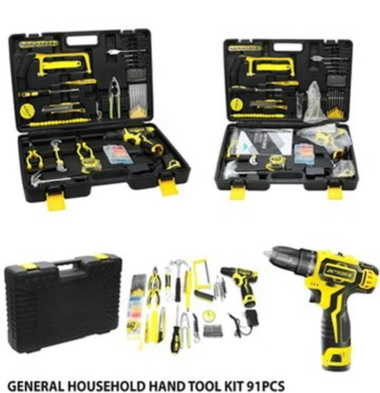 Back To Work Toolset 91pc Inc Cordless Drill Set