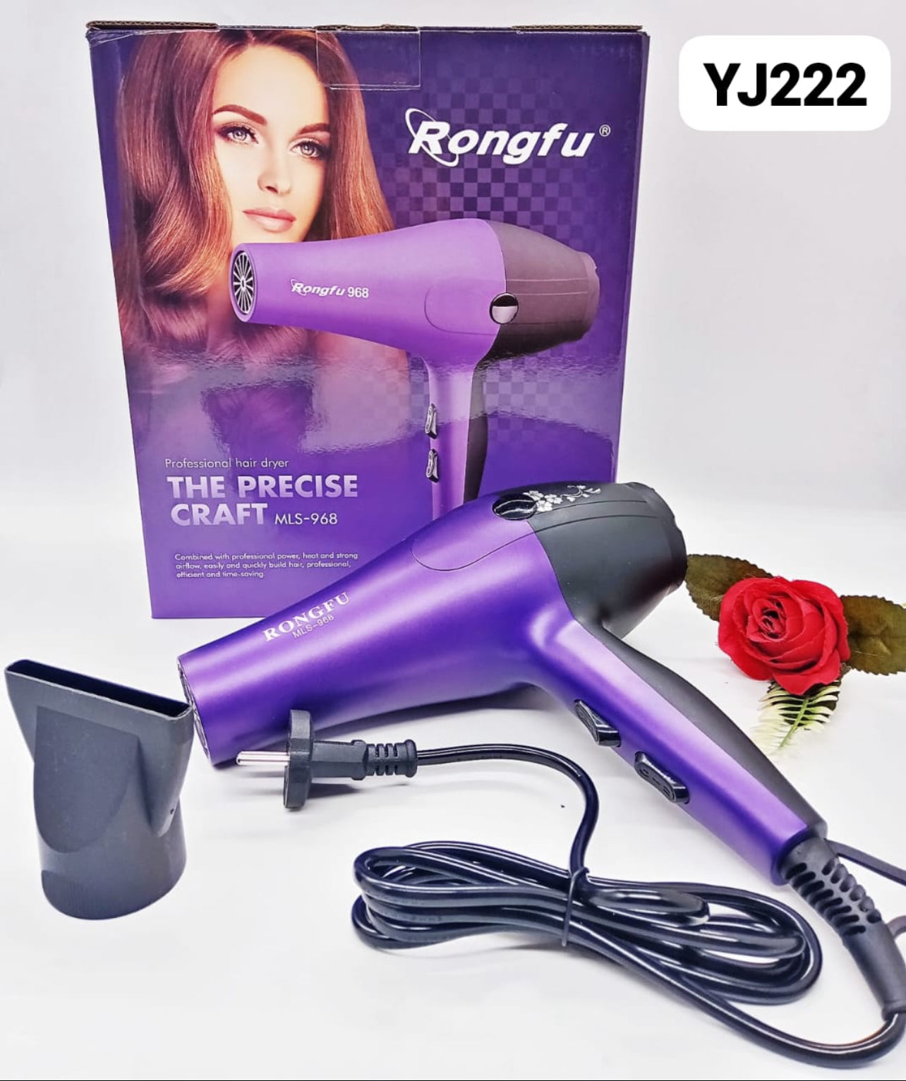 Rongfu Professional Studio Hair Dryer - Purple 2800w