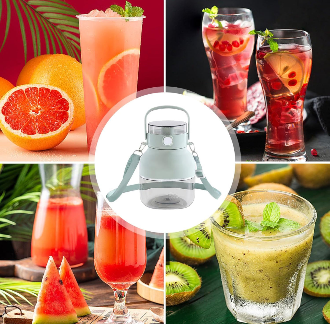 Mini Blender with Lid, Rechargeable Blender with Portable Cup Lid, Mini Cordless Blender Cup with Leakproof Travel Lid, Bpa Free Blade Juice Mixer, Odorless
