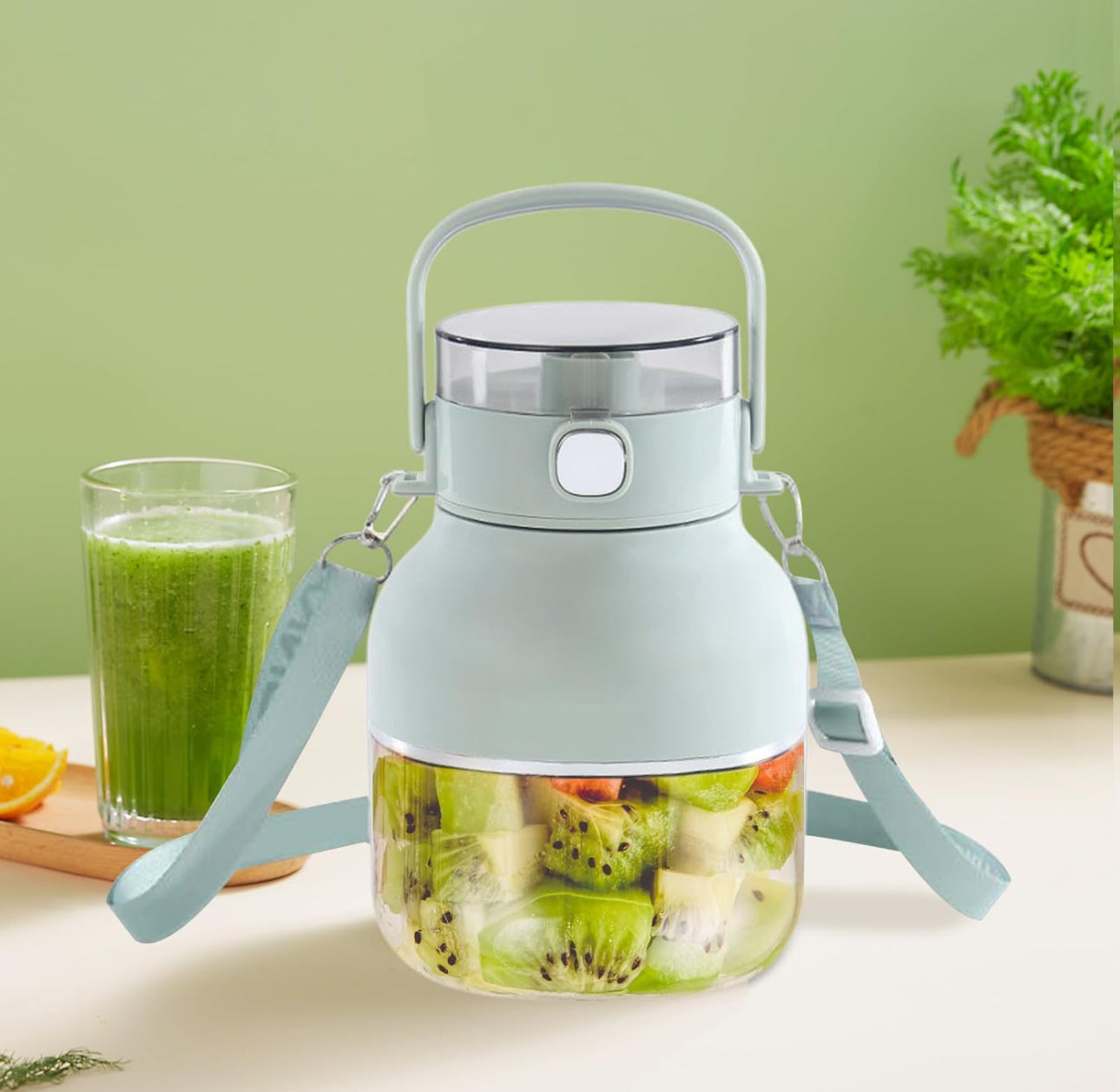 Mini Blender with Lid, Rechargeable Blender with Portable Cup Lid, Mini Cordless Blender Cup with Leakproof Travel Lid, Bpa Free Blade Juice Mixer, Odorless