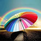 Straight Umbrella 24K Long-handle Rainbow Umbrella 2-3 People Car Large Windproof Straight Umbrella Anti-UV