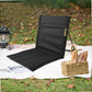 Beach Chair Beach Mat Recliner Lightweight Beach Mat with Backrest One-Step Assembly Foldable Beach Mat Chair with Carry Bag for Holidays Garden Camping Park Black