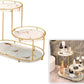Exquisite Cosmetic Decorative Tray three tier Perfume Organiser Freestanding Counter Top Storage Holder tray Rack for Home Bathroom Decor white