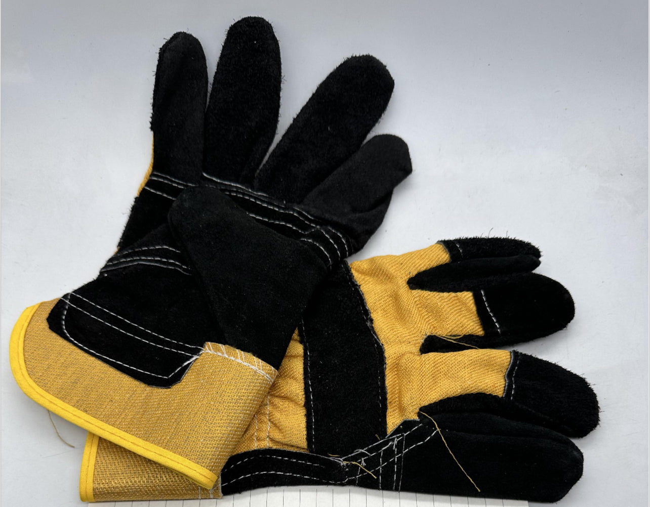 Premium Riggers Yellow/Black Leather Palm Type Welders Gloves