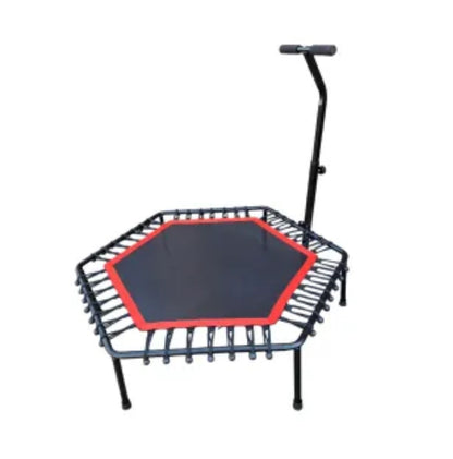 Heavy-Duty 110cm Fitness Trampoline with Adjustable Handlebar – Silent Bungee Rebounder for Adults &amp; Kids, 200KG Weight Capacity