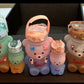 Bear Shaped Water Bottle with Built-In Straw and Carry Strap