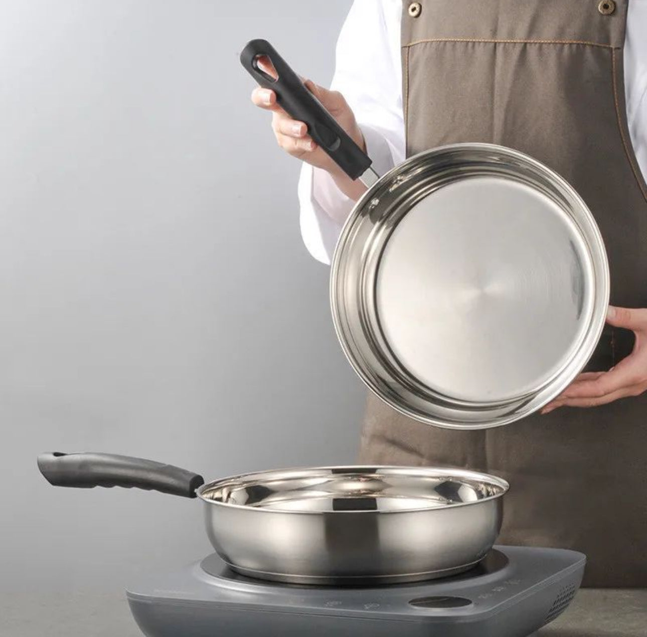 Fry Pan Set 3pc Stainless Steel