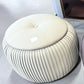 Round Ottoman with Storage, Round Shoe Storage Ottoman, Ottoman Footstool, Upholstered Round Foot Rest Coffee Table Padded Seat for Living Room Bedroom