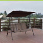 3 Person Outdoor Patio Swing Seat with Adjustable Canopy, All Weather Resistant Hammock Swing Chair , High Load-Bearing Sunshade Swing for Patio Garden