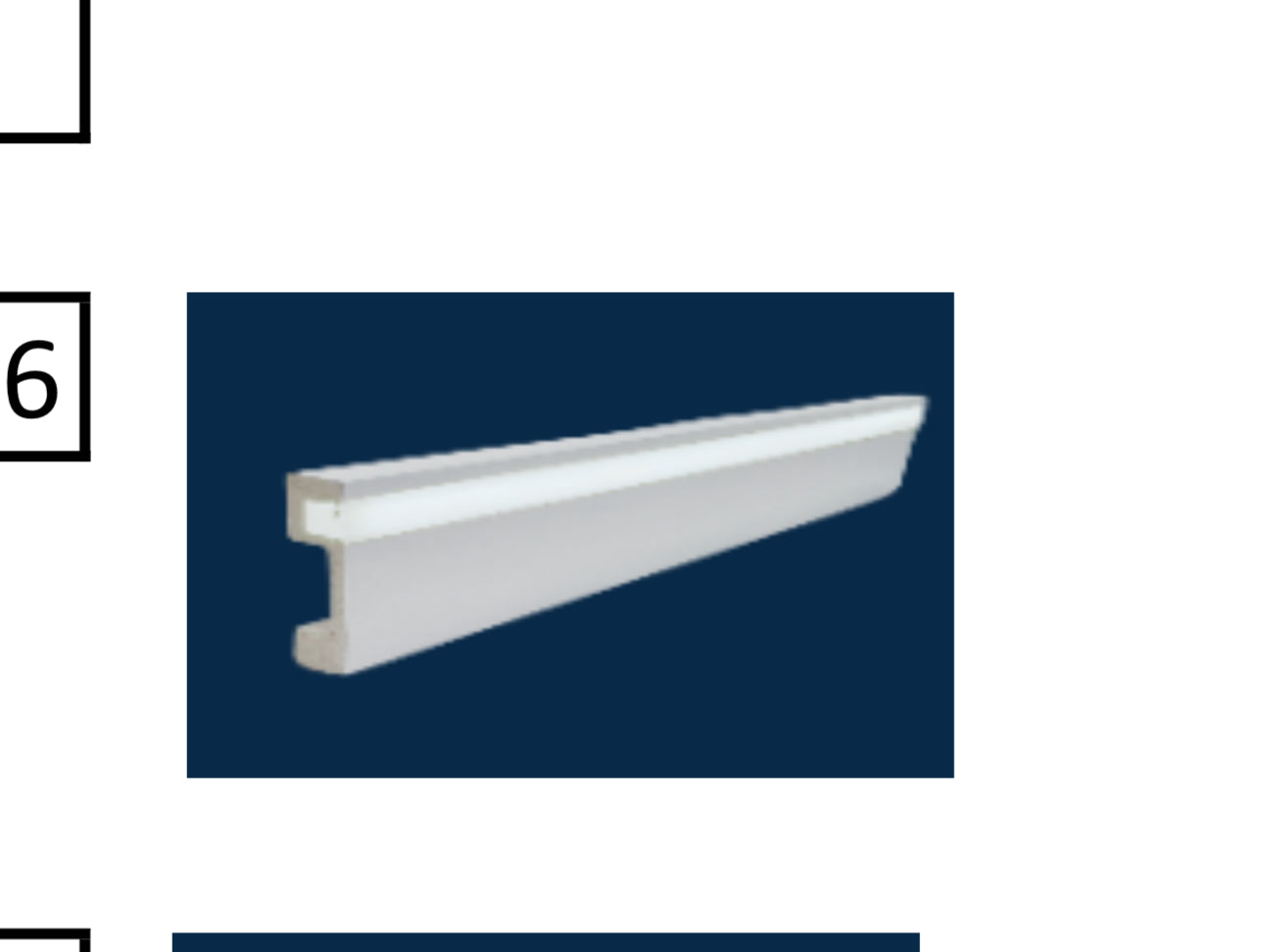 LED Polymer Skirting (2.7 m length) Various Widths