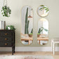 MHome Luxury Trip Mirror Set – 3 Piece Gold Frame Mirrors (Wall or Floor Display)