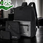 3 in 1 Color Matching Nylon Double Shoulders Bag Ladies Handbag School Backpack Bag- Various Colours