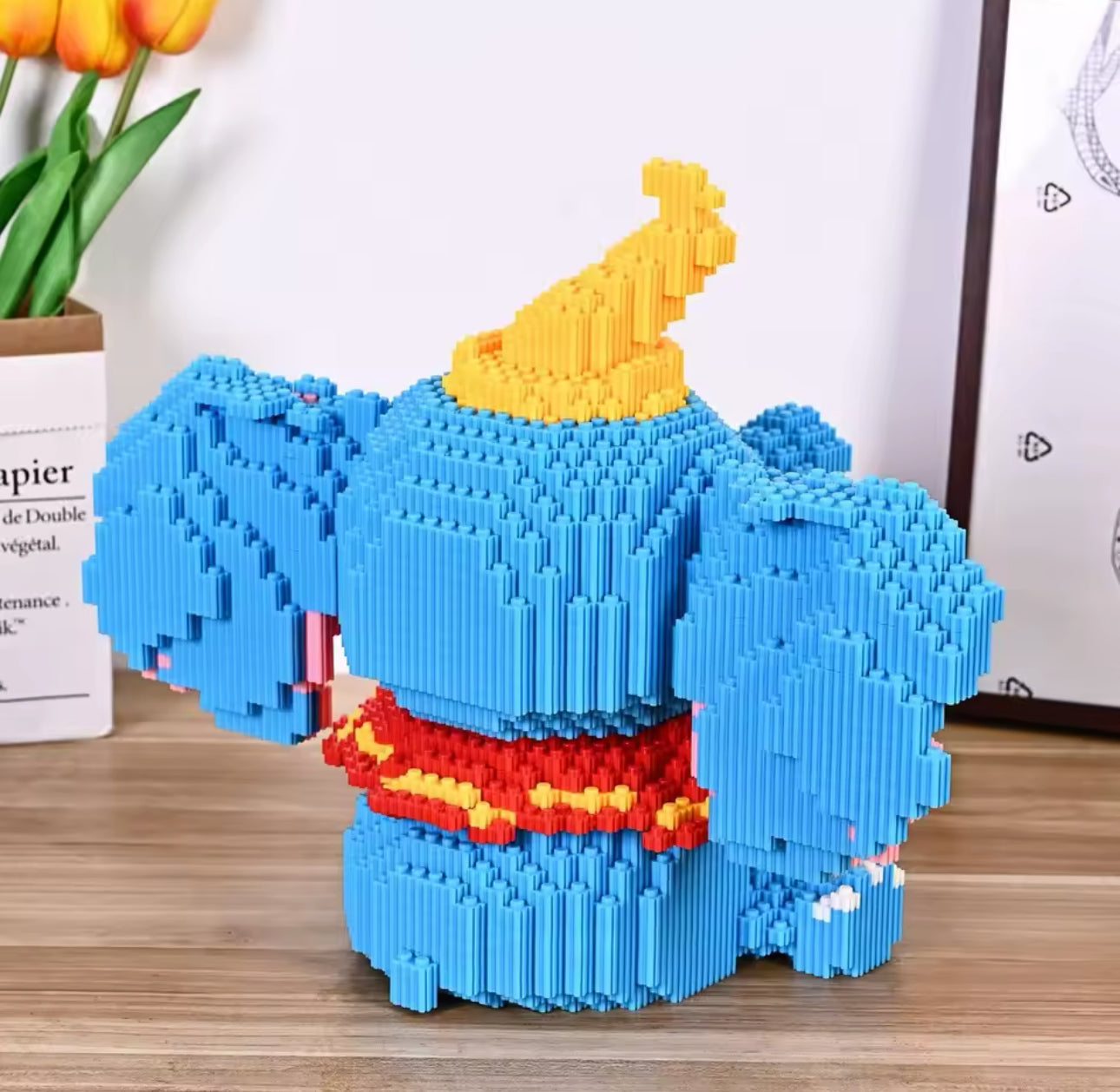 New Dumbo Gear Type Splicing Building Blocks Cartoon DIY 3D Doll Puzzle Children's Toys Birthday Gift for Boys and Girls