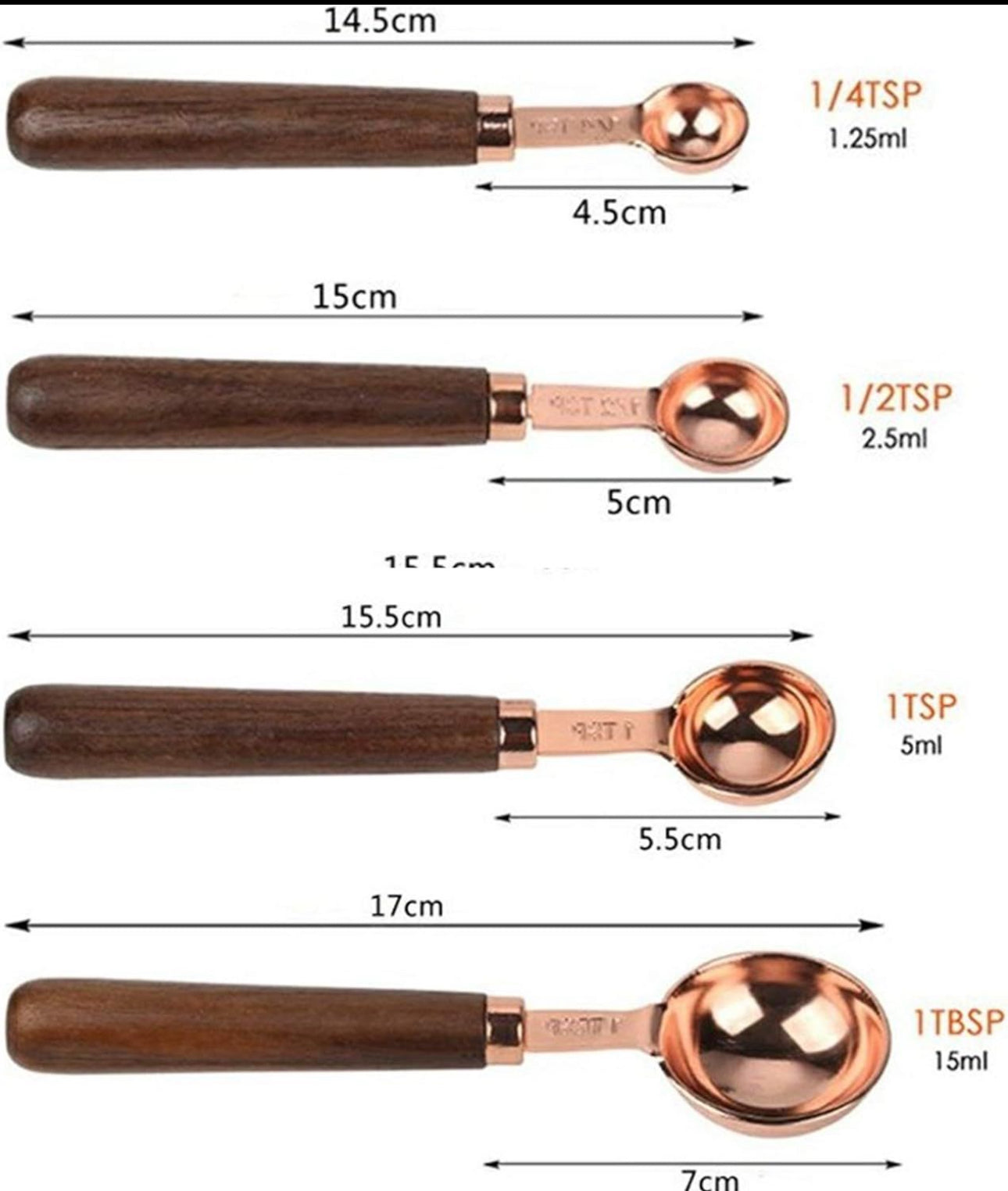 Stainless Steel Measuring Spoons Set 4pc