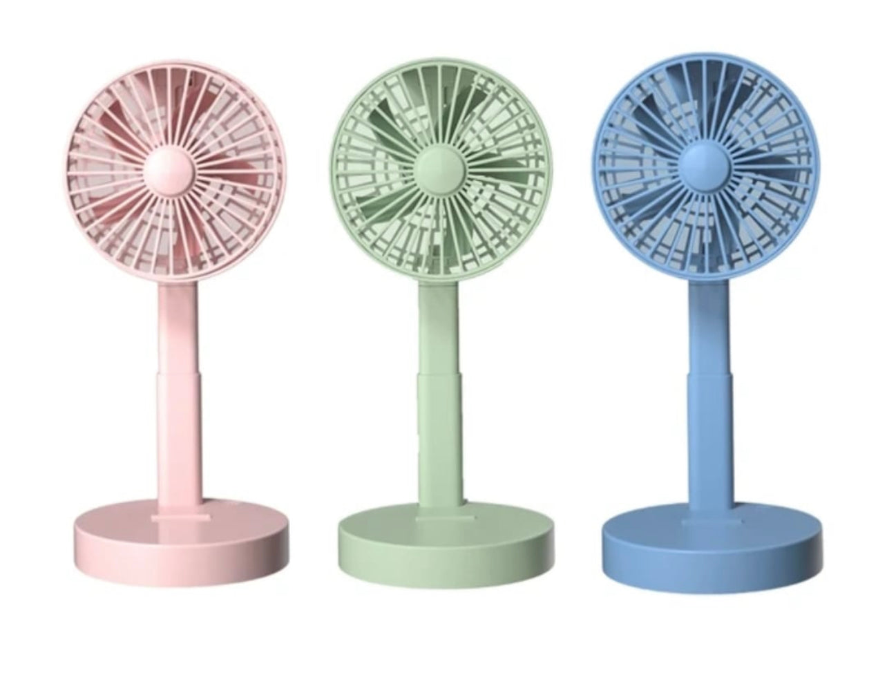 Foldable Telescopic Charging Fan, Minimalist, Mini Portable Desktop