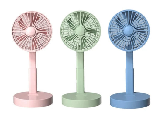 Foldable Telescopic Charging Fan, Minimalist, Mini Portable Desktop