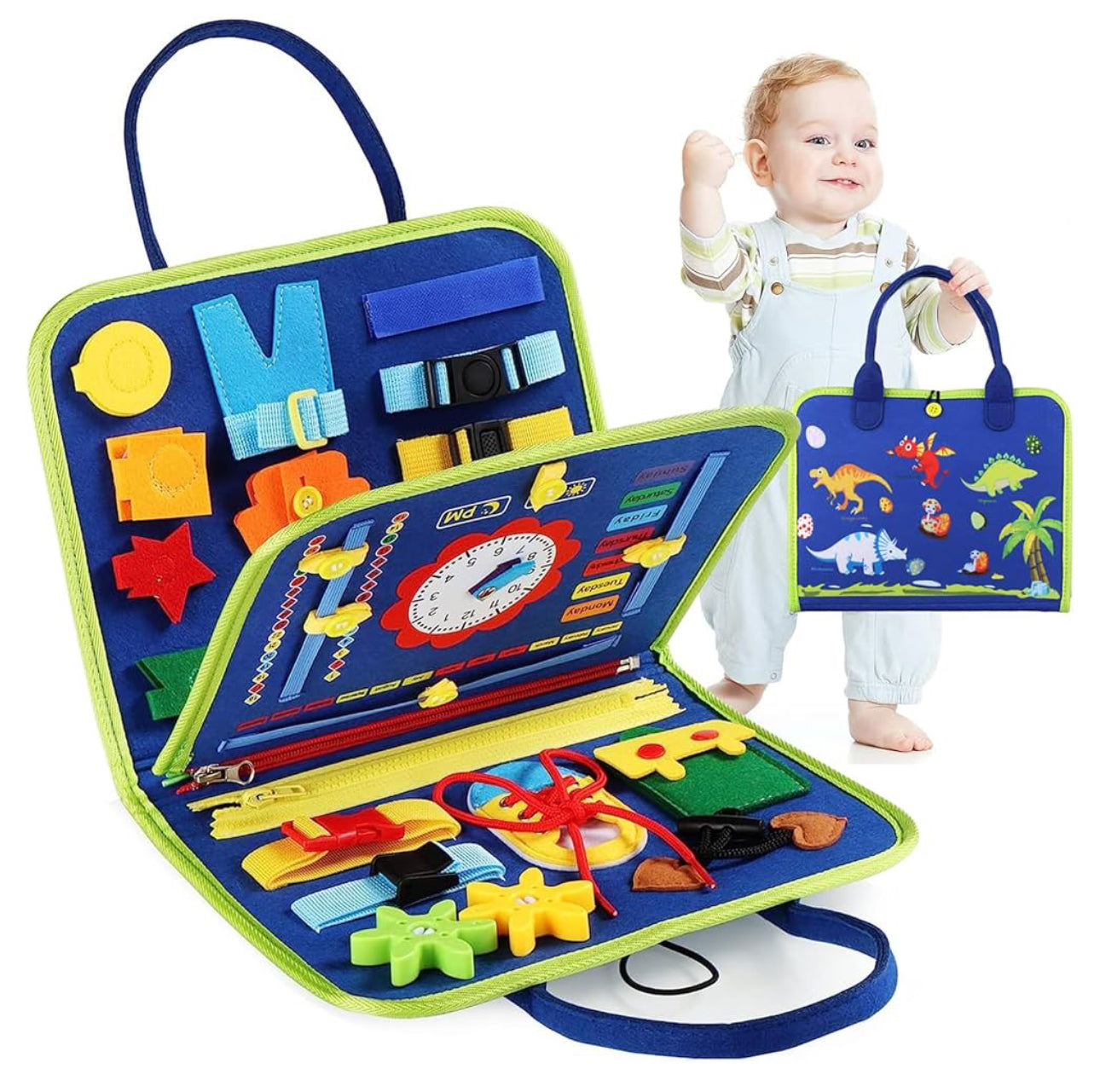 Activity Sensory Toy, Learning Basic Life, Clothing Skills and Fine Motor Skills