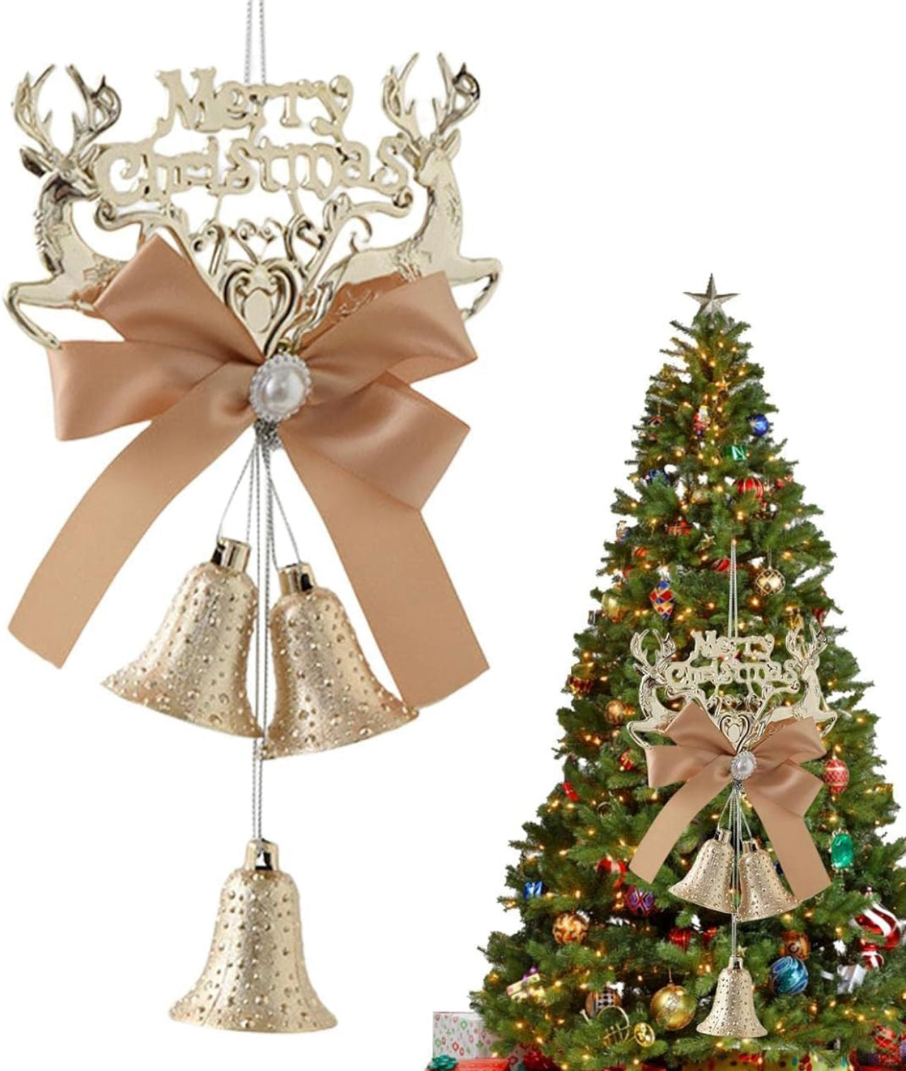 Christmas Bell Ornaments with Hanging Lanyard,Christmas Jingle Bells,Balls