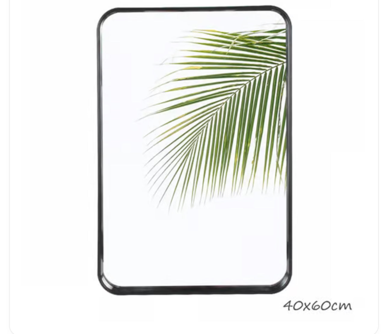 Mirrors Rectangular Black or Gold Frame Mirror 40x60cm