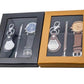 Men Watches Gift Set Watch Leather Belt Signing Pens Keychain Sets Family Gifts Watch Present Gift For Business's Man, Father's