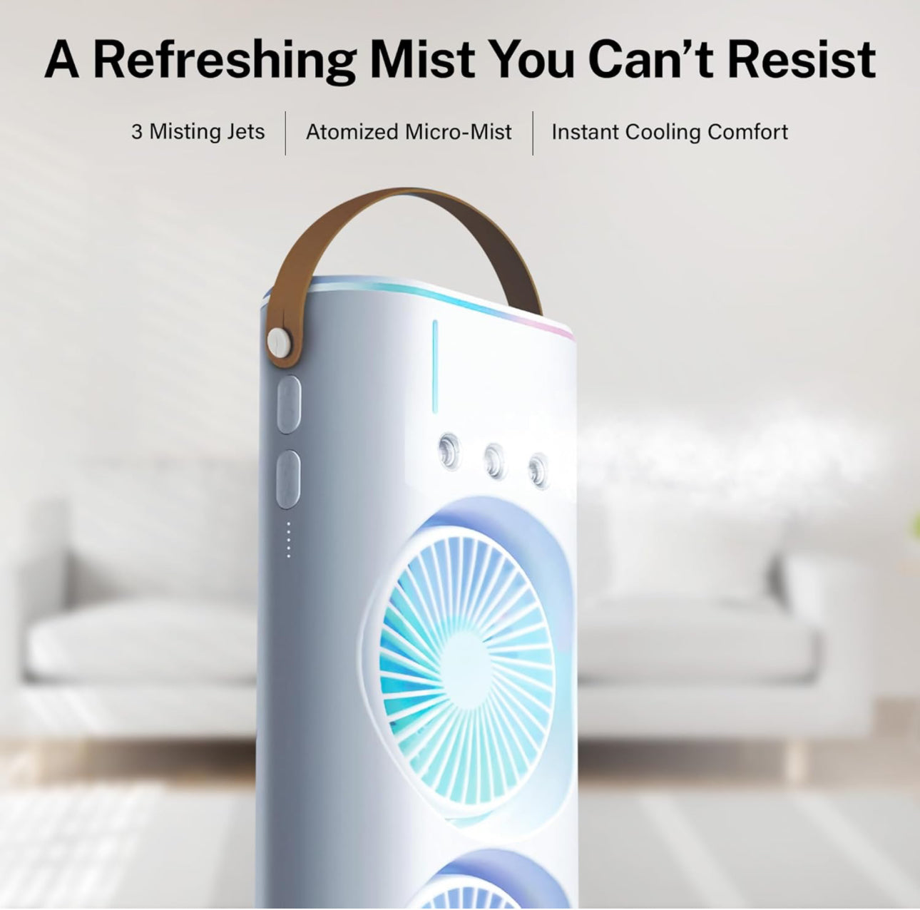 Double-Ended Spray Fan USB Rechargeable 2000mAh