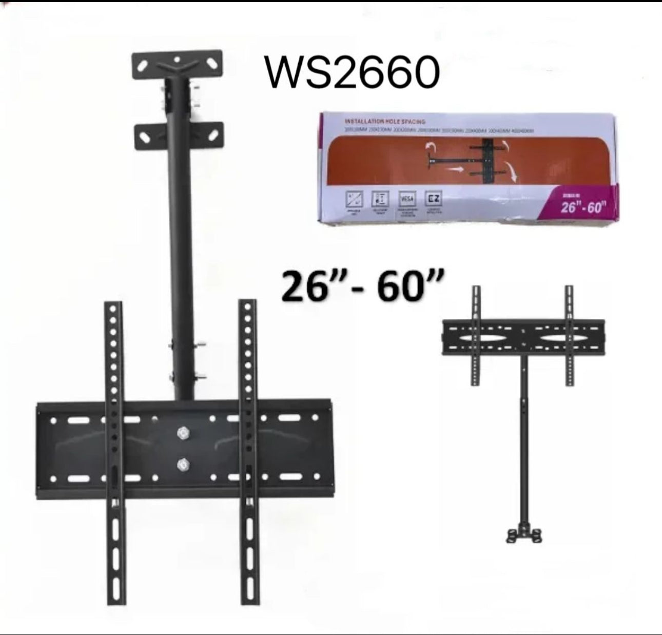 TV Adjustable Ceiling TV Mount Bracket 26-60inch