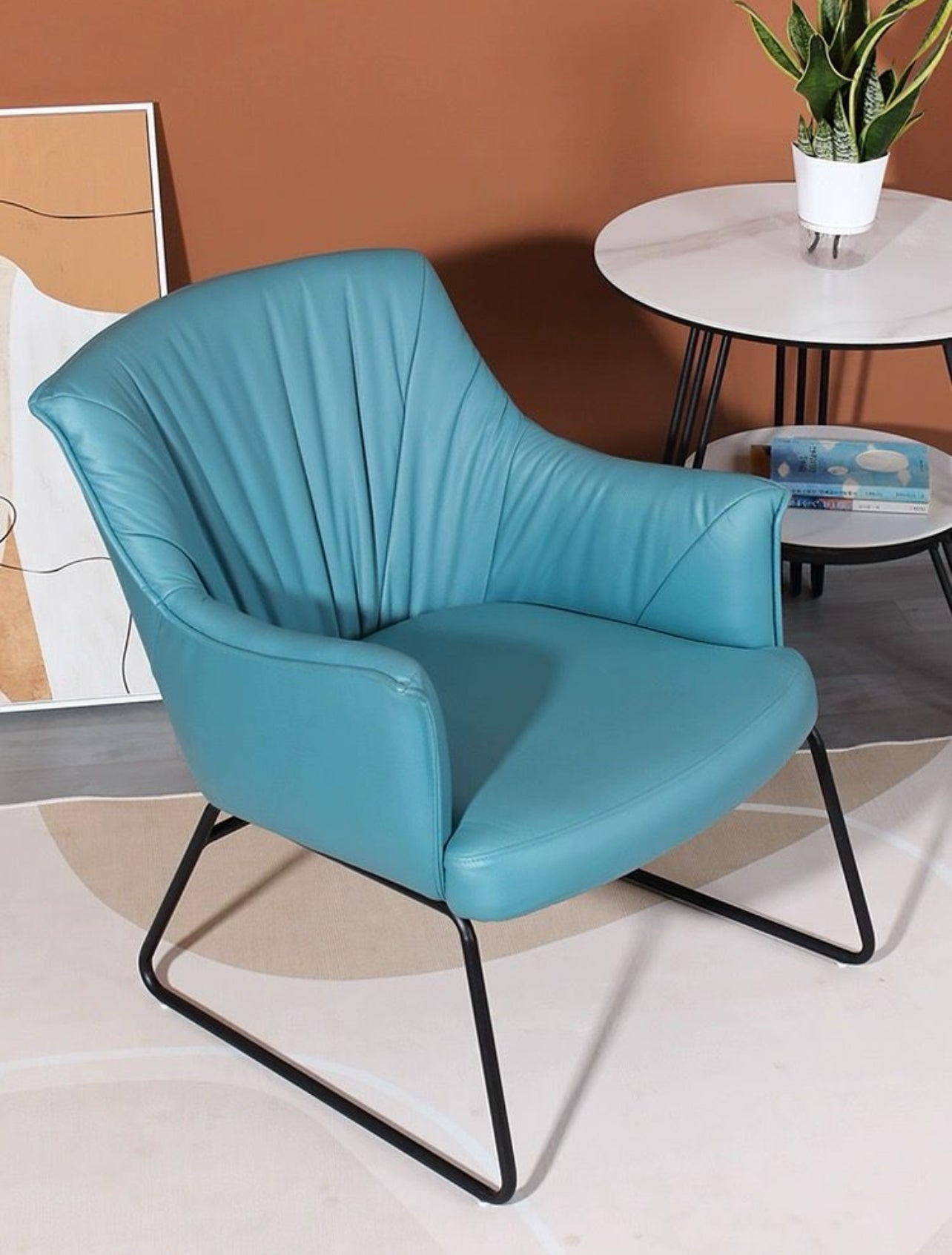 Modern Sofa Ground Office,Living Room Chair Nordic Armrest Luxury Bedroom Chairs Minimalist Look.