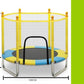 Round Kids Trampoline Indoor Outdoor Rebounder w/Safety Enclosure Net- 140x110cm