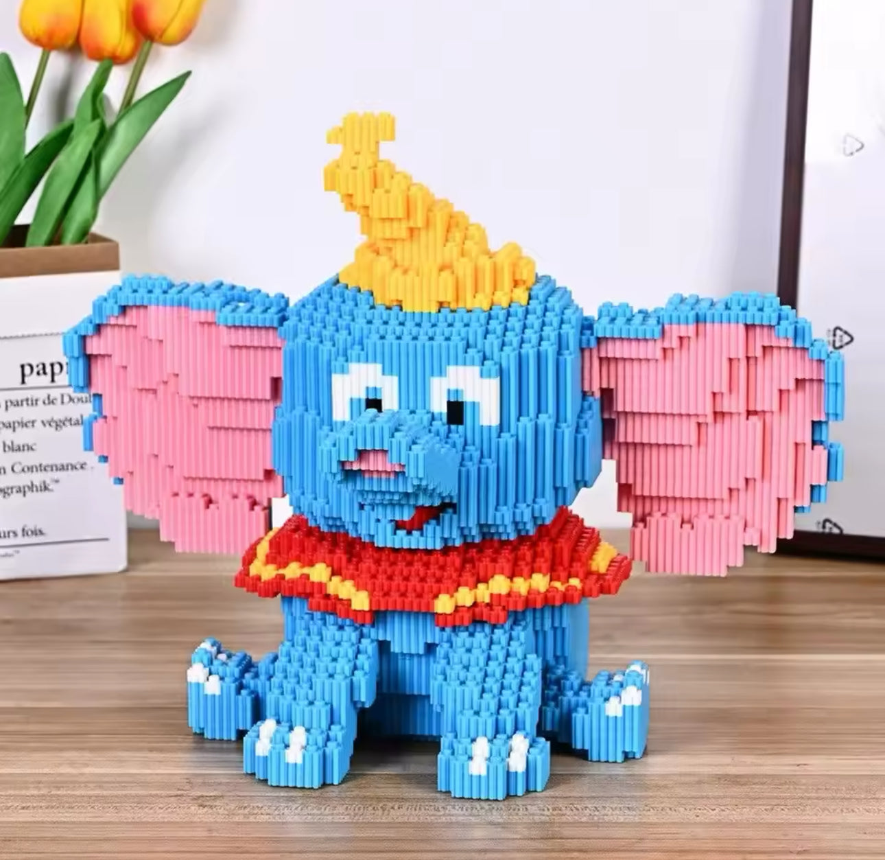 New Dumbo Gear Type Splicing Building Blocks Cartoon DIY 3D Doll Puzzle Children's Toys Birthday Gift for Boys and Girls