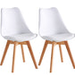 MFurn Modern Glass Table 4pc Mid Century Tulip Style Padded Chairs Various Options