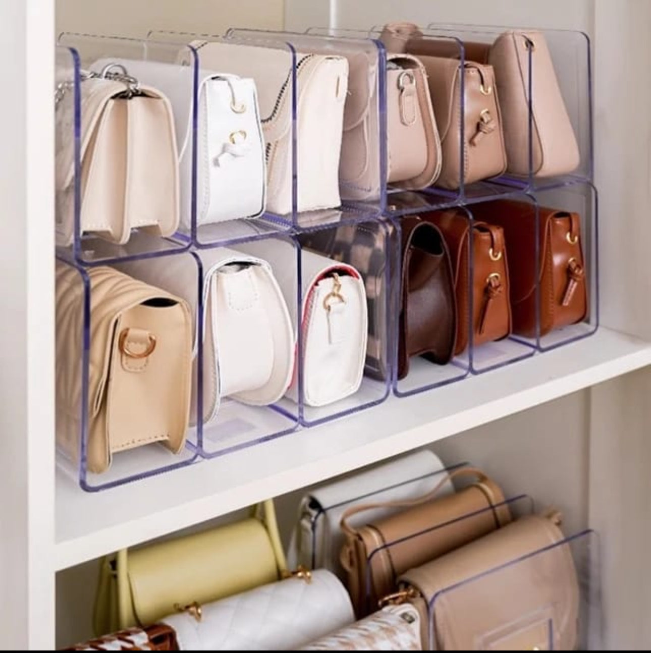 Acrylic Grid Handbag Organiser 3grid