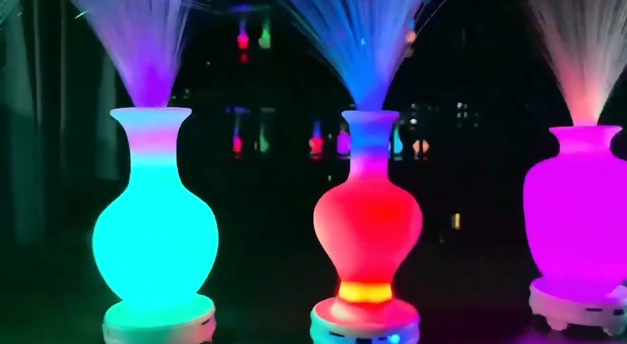 MTech Fiber Optic Lamp Color Changing Crystal Base With Speaker