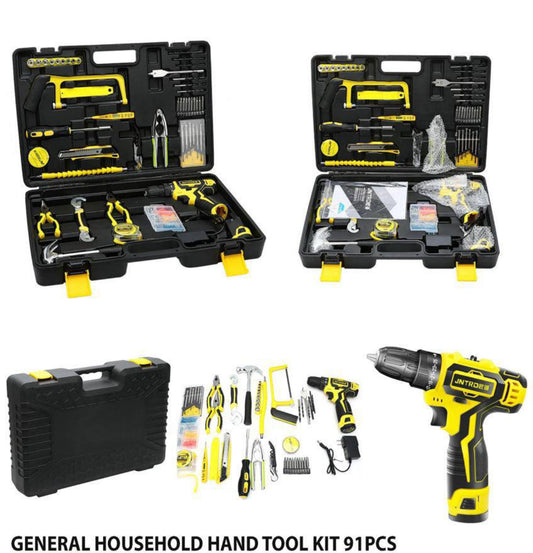 Back To Work Toolset 91pc Inc Cordless Drill Set