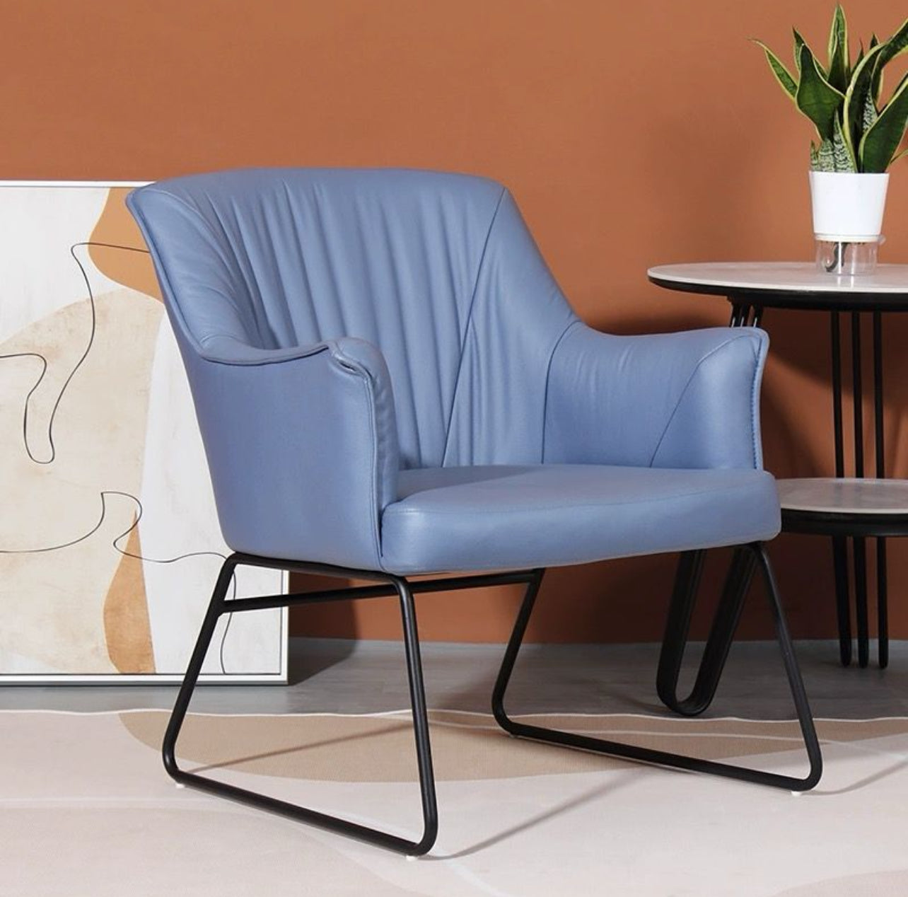 Modern Sofa Ground Office,Living Room Chair Nordic Armrest Luxury Bedroom Chairs Minimalist Look.