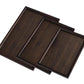Wooden Serving Tray Suitable for Kitchen Food Tableware for Dinners Party Bar Serving Tray Food 3pc